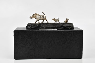 Lot 2042 - PATRICK MAVROS; a contemporary silver animal...