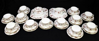 Lot 634 - MINTONS; an 'Ancestral' pattern part tea service.