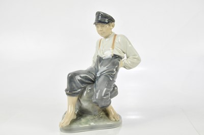 Lot 1653 - ROYAL COPENHAGEN; porcelain figure, 'Shepherd...