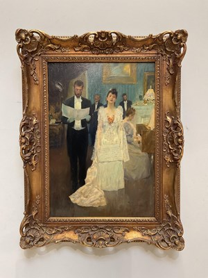 Lot 2623 - RENE REINICKE (GERMAN, 1860-1926); oil,...