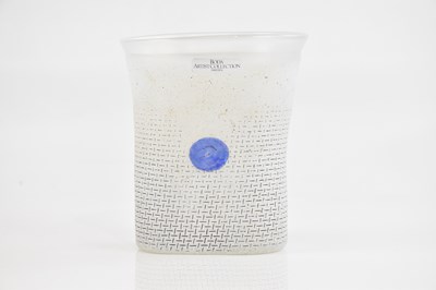 Lot 1734 - KOSTA BODA; network blue dot vase, height 13cm.