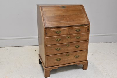Lot 1211 - A 19th century mahogany bureau, height 95cm,...