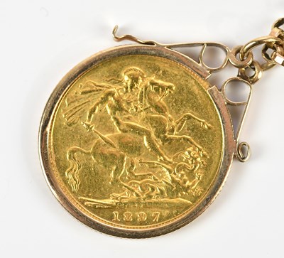 Lot 224 - A Victorian full sovereign, 1897, Jubilee head,...