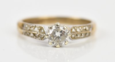 Lot 459A - A 9ct yellow gold solitaire dress ring,...
