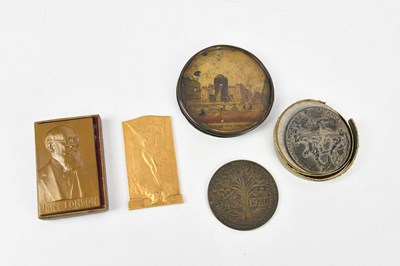 Lot 1373 - A gilt bronze medallion commemorating the raid...