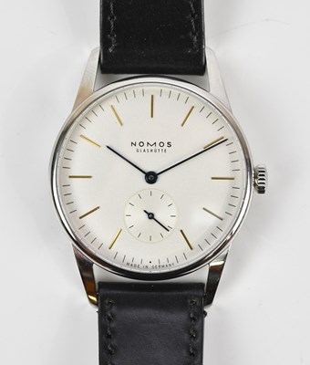 Lot 584 - NOMOS; a gentleman's stainless steel Orion...
