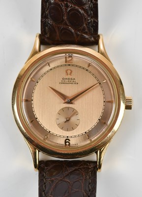 Lot 553 - OMEGA; a gentleman's 18ct rose gold co-axial...
