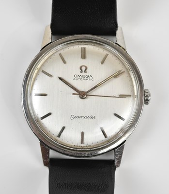 Lot 585 - OMEGA; a gentleman's stainless steel Seamaster...