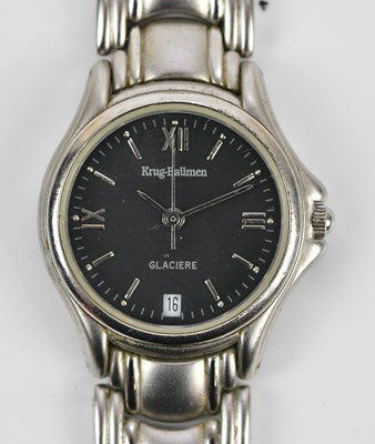 Lot 636 - KRUG-BAUMEN; a lady's Glaciere stainless steel...