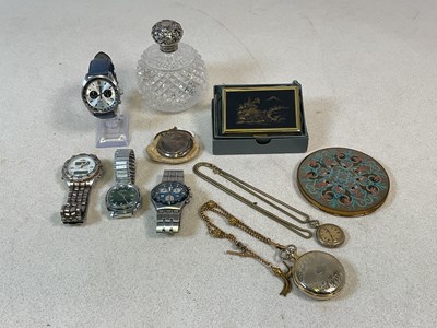 Lot 538 - A hobnail cut glass and Victorian hallmarked...