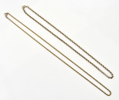 Lot 252 - A 9ct yellow gold hoop link necklace and a 9ct...