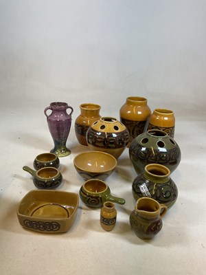 Lot 267 - A group of Brixham Pottery vases and small items.