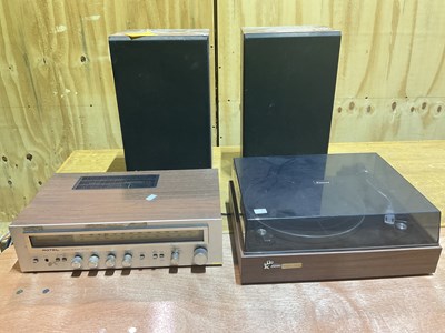 Lot 53 - SANSUI; a vintage record player, also an...