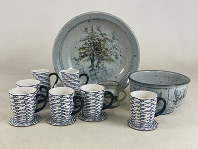 Lot 204 - COLIN KELLUM; a studio pottery large fruit...