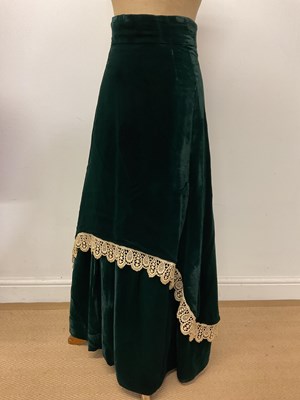 Lot 260 - TROUBADOUR; a vintage 1970s green velvet...