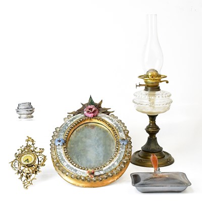 Lot 503 - A Venetian mirror with cut glass edge, glass...