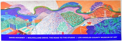 Lot 599 - DAVID HOCKNEY; a poster for Los Angeles County...