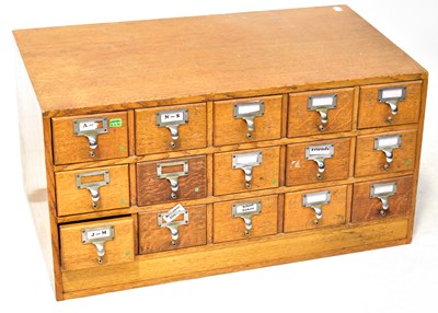 Lot 36 - An early 20th century chest/filing cabinet of...