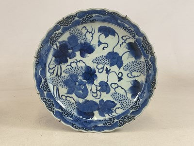 Lot 64 - A large Japanese Meiji period blue and white...