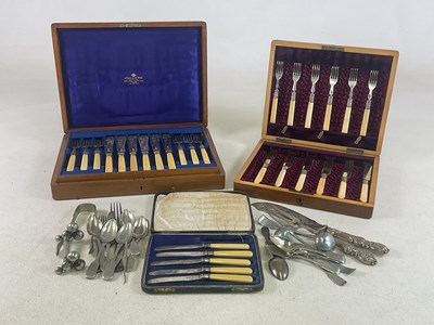 Lot 455 - A quantity of silver plated flatware, some boxed.