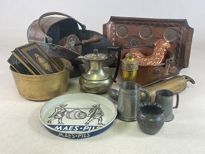 Lot 129 - A quantity of assorted brass, copper and...