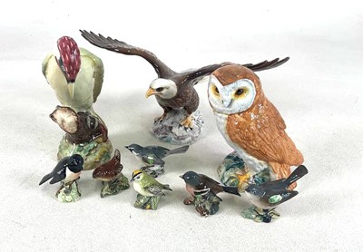 Lot 164 - BESWICK; nine birds figures, to include...