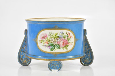 Lot 1658 - A French Sevres style jardinere with hand...