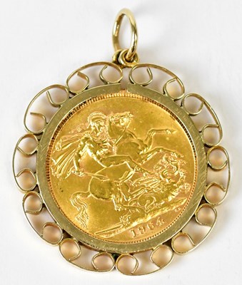 Lot 863 - An Elizabeth II full sovereign, 1964, in a...