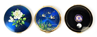 Lot 496 - STRATTON; three vintage compacts, one with...