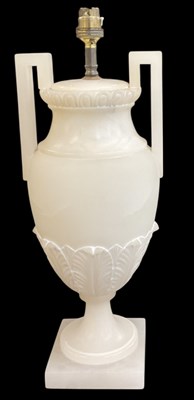 Lot 74 - An early 20th century twin handled alabaster...