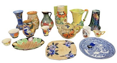 Lot 345 - A collection of art pottery, including a Royal...
