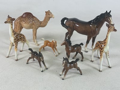 Lot 168 - BESWICK; eight animal figures, comprising four...