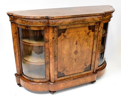 Lot 71 - A Victorian burr walnut chiffonier, the...