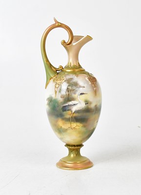 Lot 276 - HADLEY'S WORCESTER; a blush ware ewer with...
