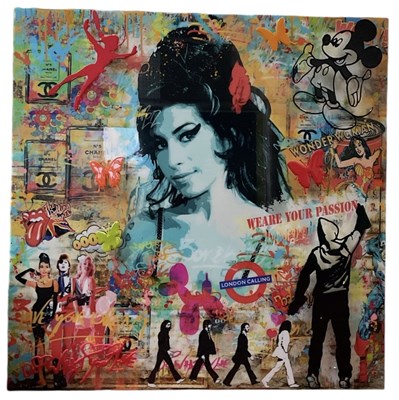 Lot 120 - URI DUSHY; an original glazed mixed media, 'We...
