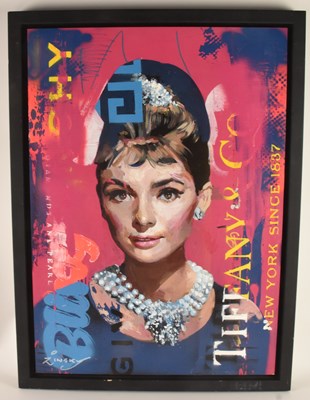 Lot 146 - ZINSKY; oil on board, 'Audrey III', signed...