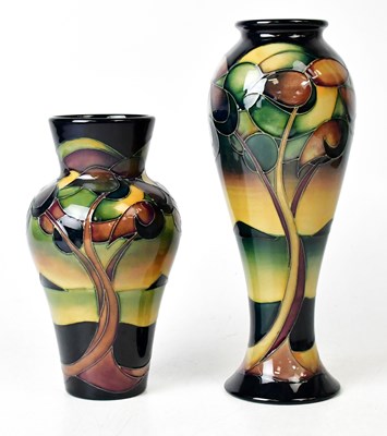 Lot 318 - MOORCROFT; two 'Western Isles' vases by Sian...