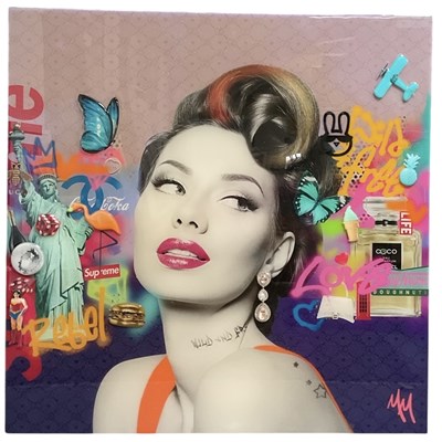 Lot 129 - MISS MASH; an original glazed mixed media,...