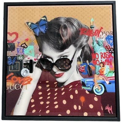 Lot 130 - MISS MASH; an original glazed mixed media, 'Be...