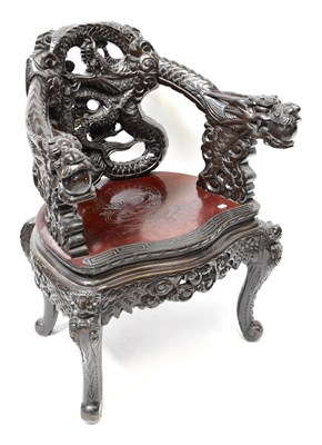 Lot 347 - A late 19th/early 20th century Chinese carved...