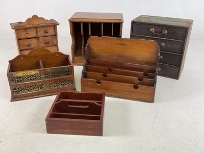 Lot 23 - Oak, mahogany and pine desk furniture...