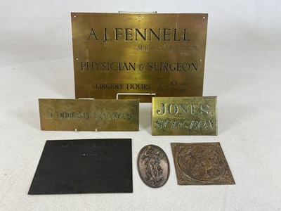 Lot 127 - A group of early 20th century brass wall...