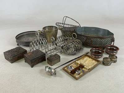 Lot 308 - A quantity of silver plated items, including...