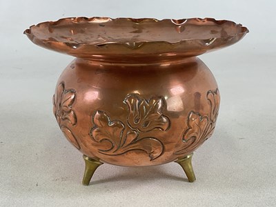 Lot 104 - An Arts and Crafts copper jardiniere designed...