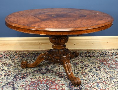 Lot 2928 - A Victorian burr walnut and walnut breakfast...