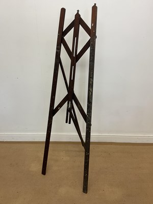 Lot 46 - A large folding wooden artist's easel, height...
