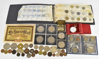 Lot 195 - A collectors' lot to include mainly coins,...