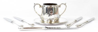 Lot 961 - A Cristofle silver dish with shipping line...