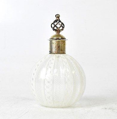 Lot 428A - A clear and opaque airtwist perfume bottle of...