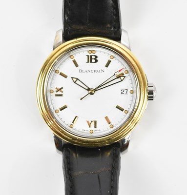 Lot 555 - BLANCPAIN; a gentleman's bi-metal automatic...